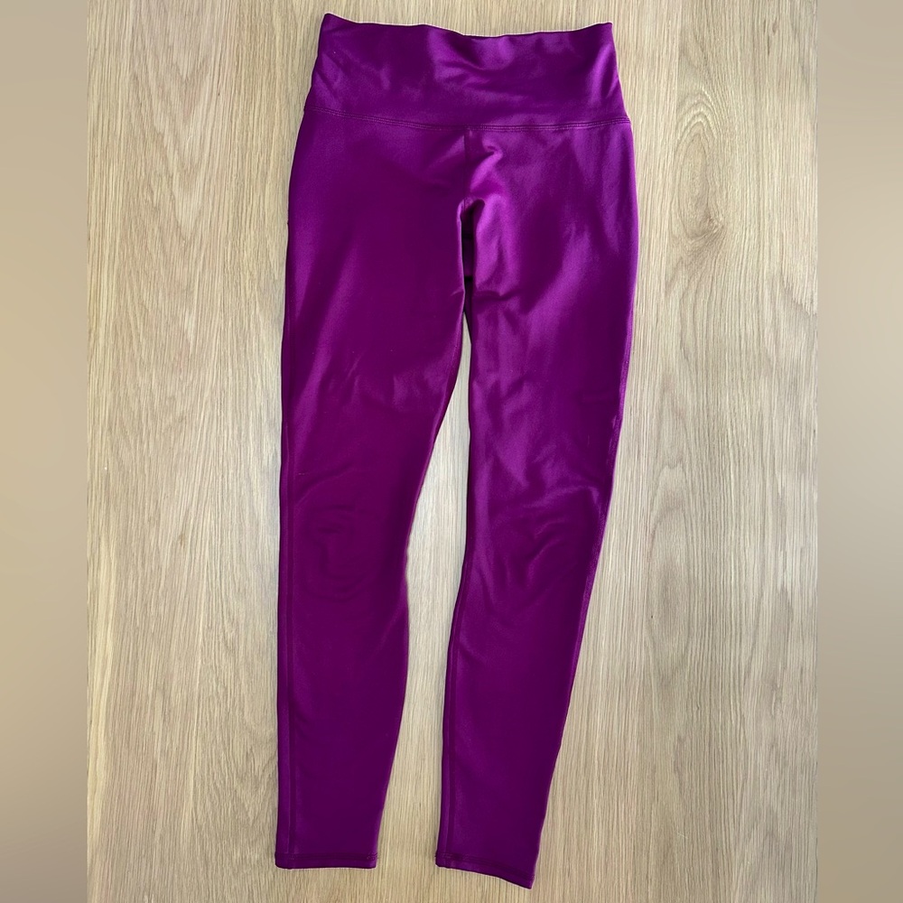Fabletics Burgundy High Rise Full length leggings Size Small